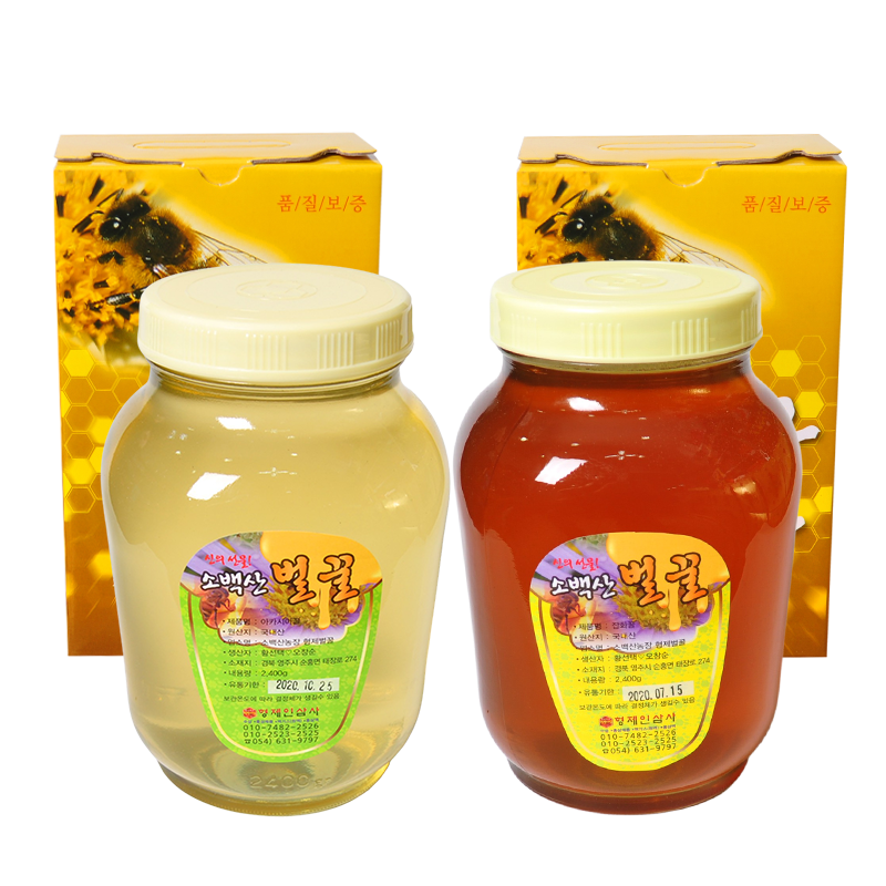 [황명지삼] 소백산벌꿀 영주에서 직접 채밀한 밤꿀 2.4kg