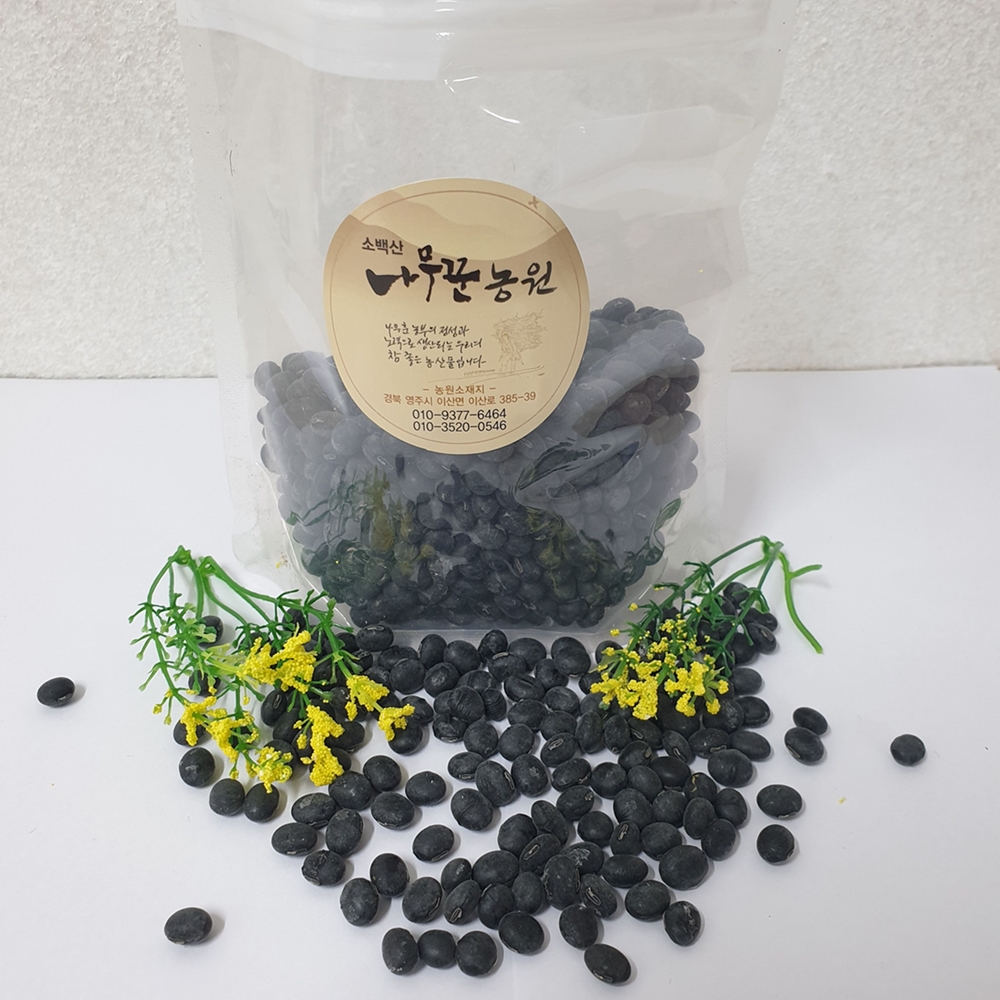 [소백산나무꾼농원]  22년 국산 서리테 1kg 속청 검정콩